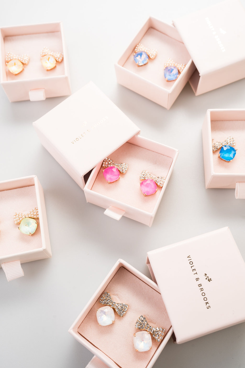 Bow Tie Crystal Post Earring