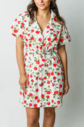 Citrus Belted Shirt Dress