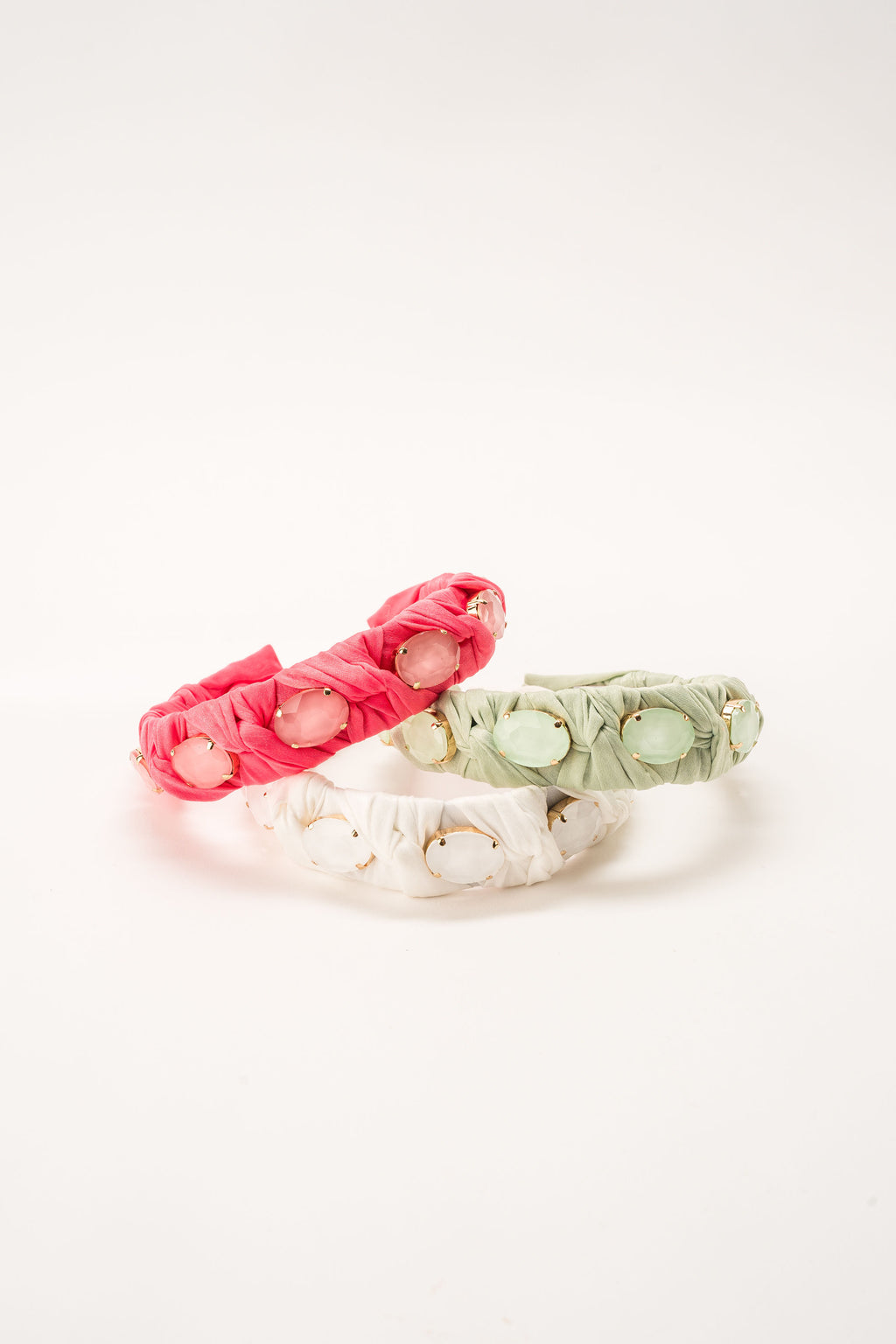 Glass Stone Knotted Headband