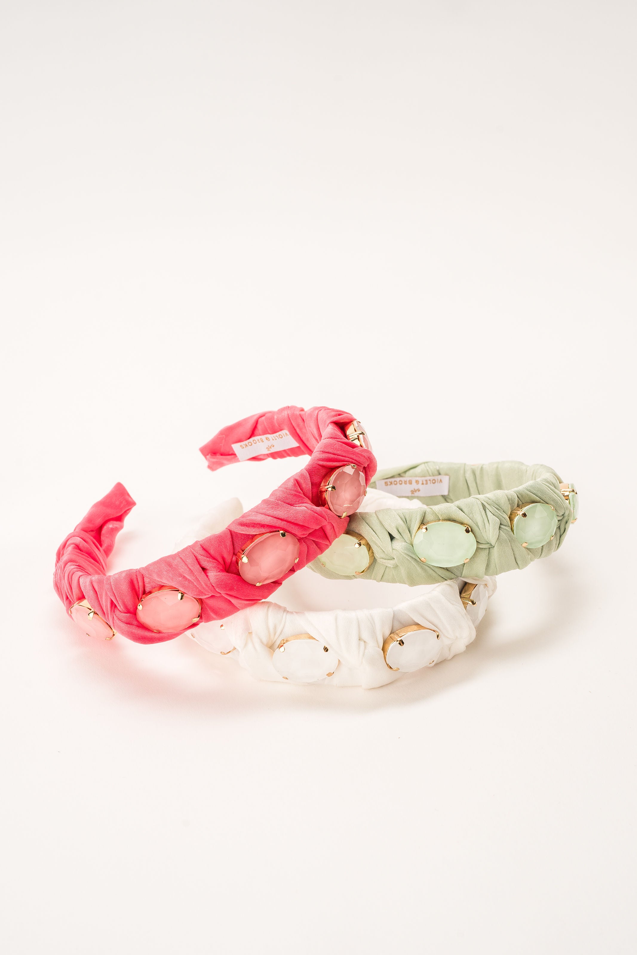 Glass Stone Knotted Headband
