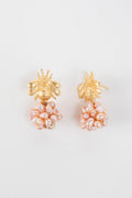 Bee Pearl Cluster Earring