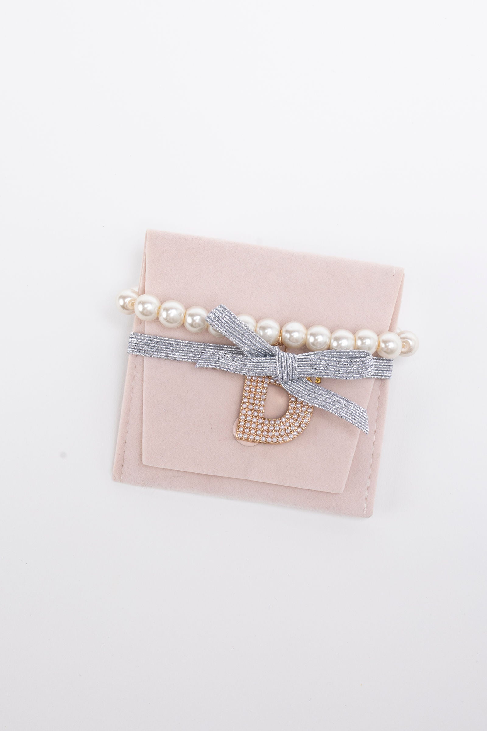 Pearlie Initial Stretch Bracelet