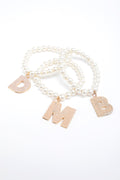 Pearlie Initial Stretch Bracelet