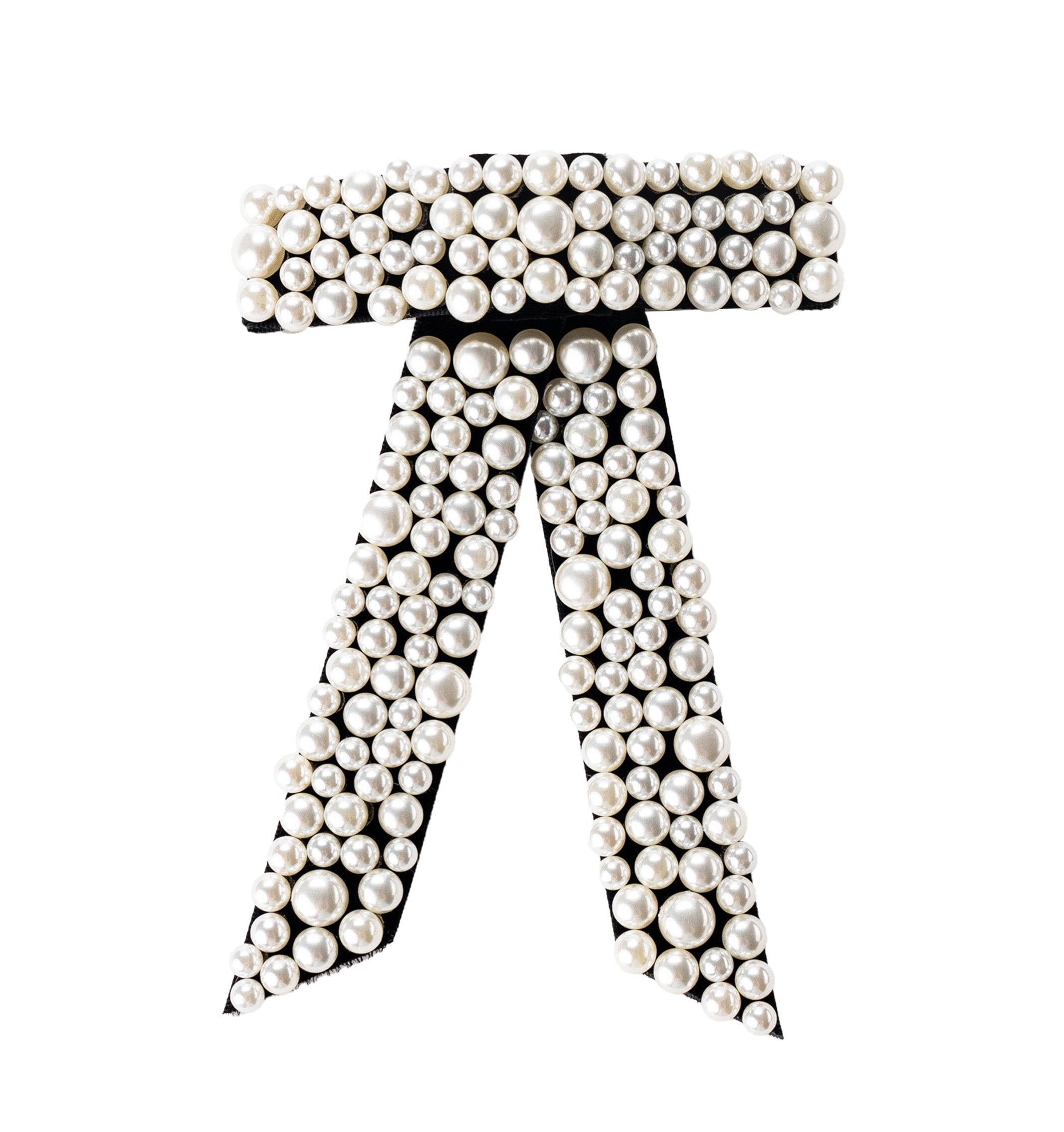 Pearl Encrusted Bow Barrette