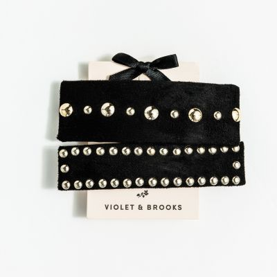 Laurel Suede Barrette Pair