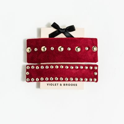Laurel Suede Barrette Pair