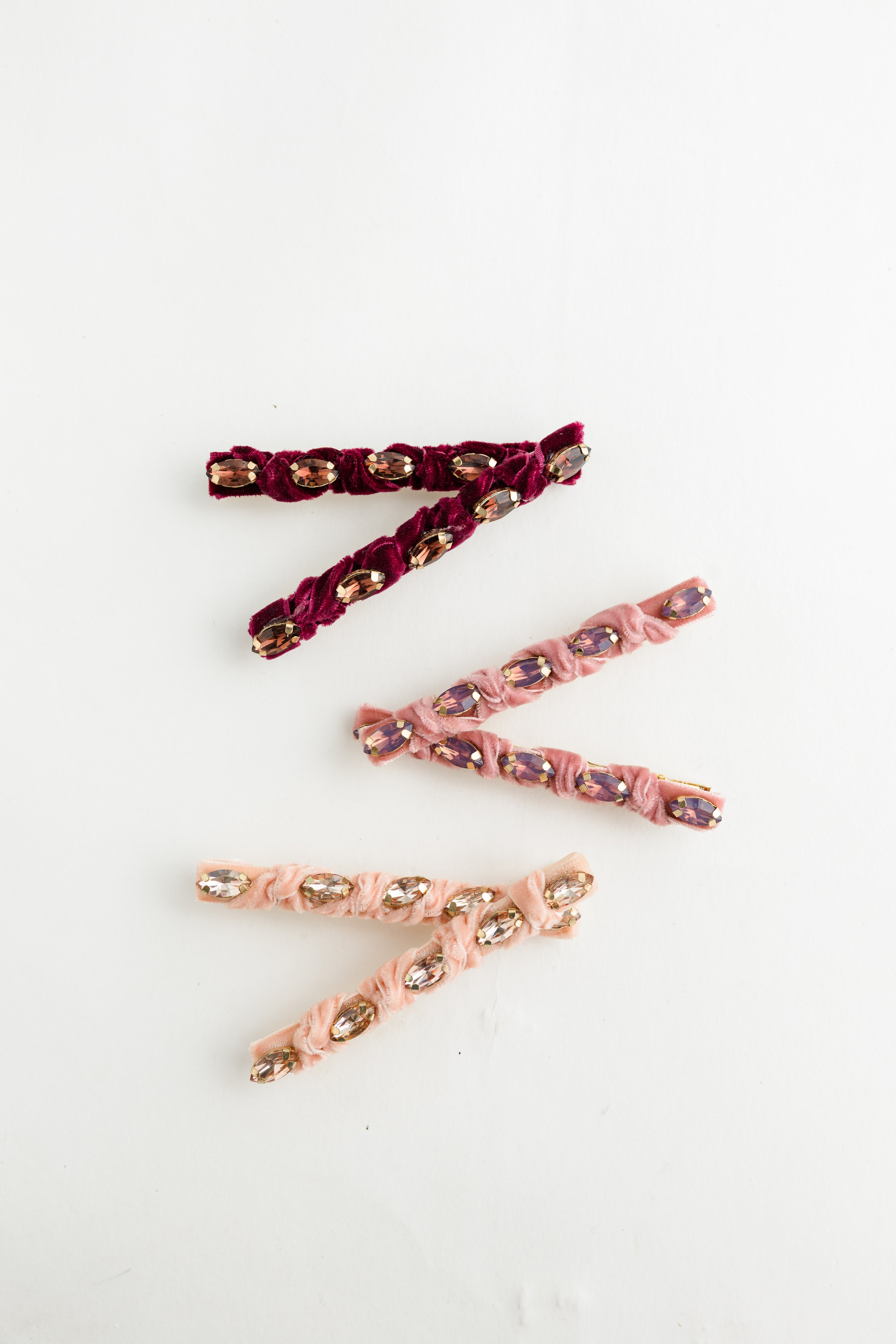 Knotted Velvet Clips