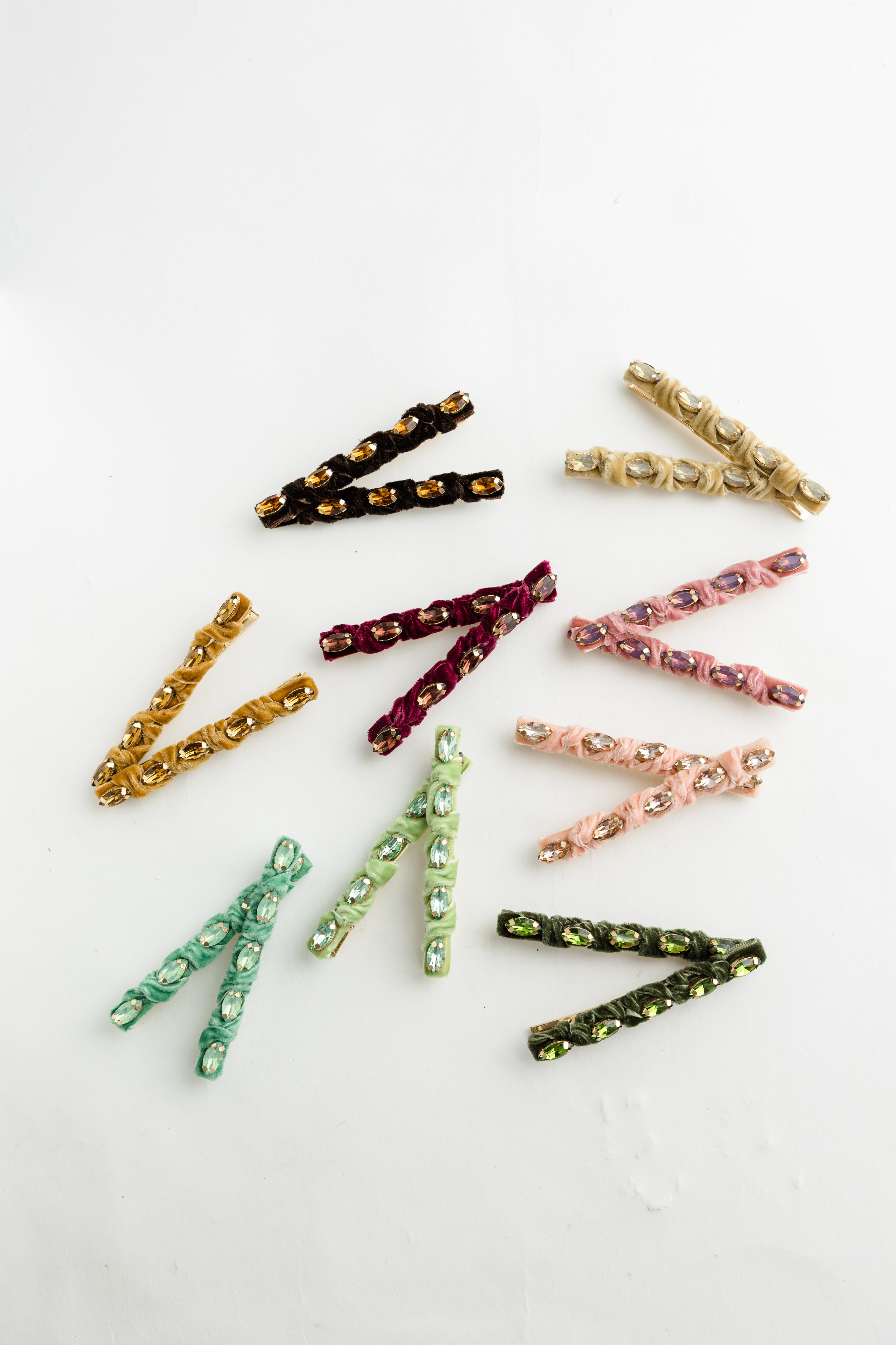 Knotted Velvet Clips