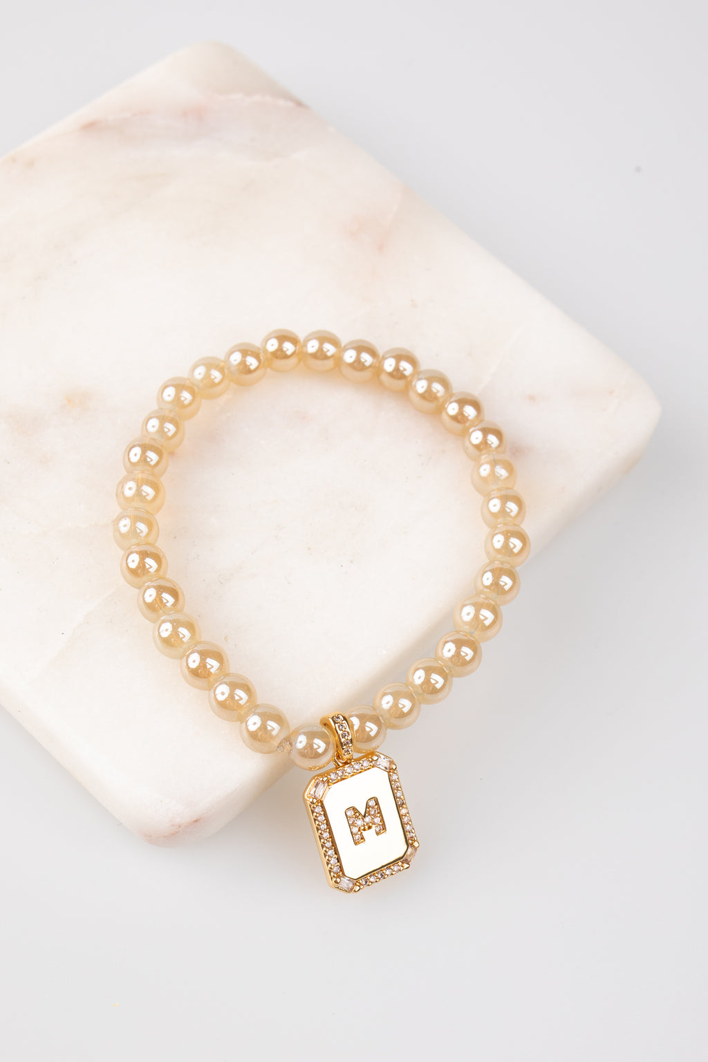 Clara Initial Stretch Bracelet
