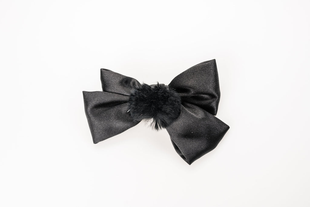 Savannah Pom Pom Bow Barrette